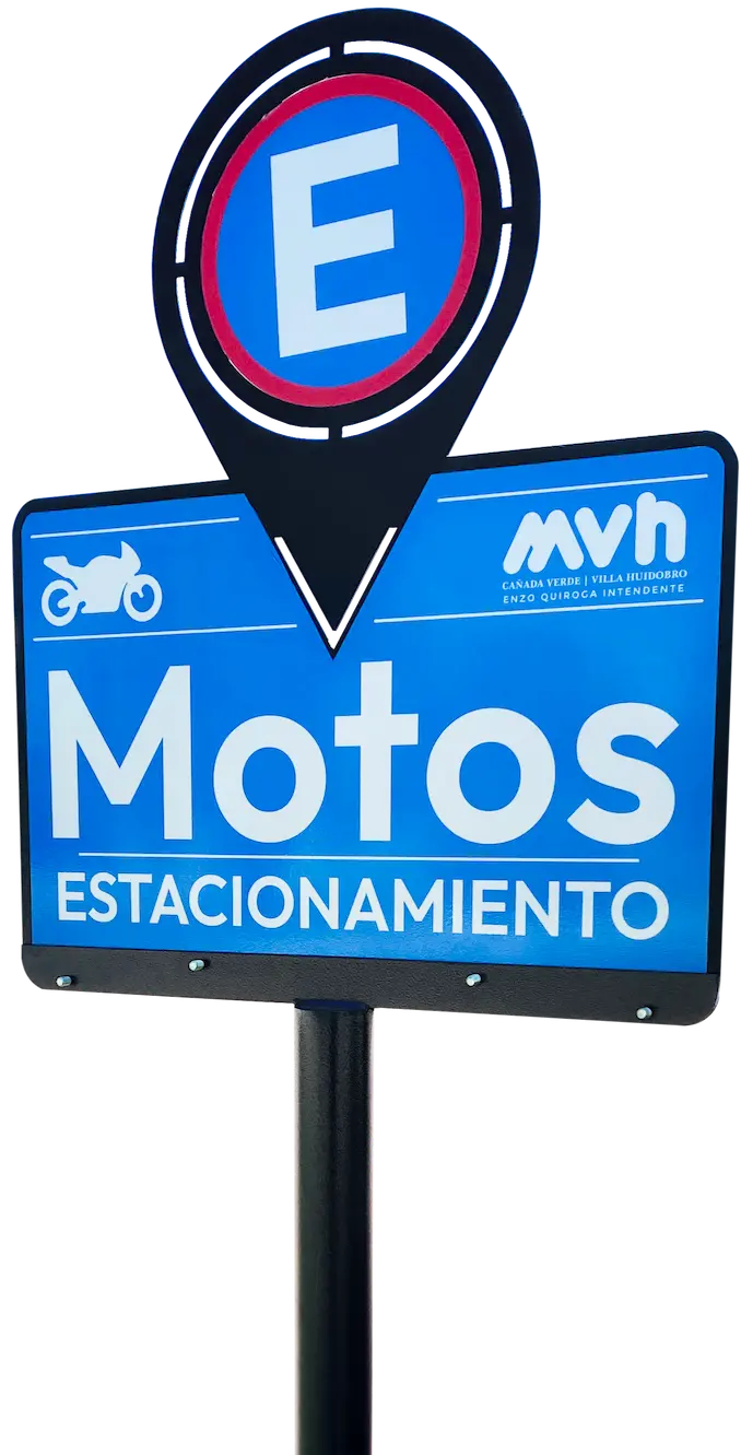 cartel estacionamiento motos